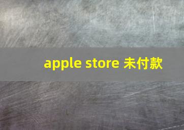 apple store 未付款